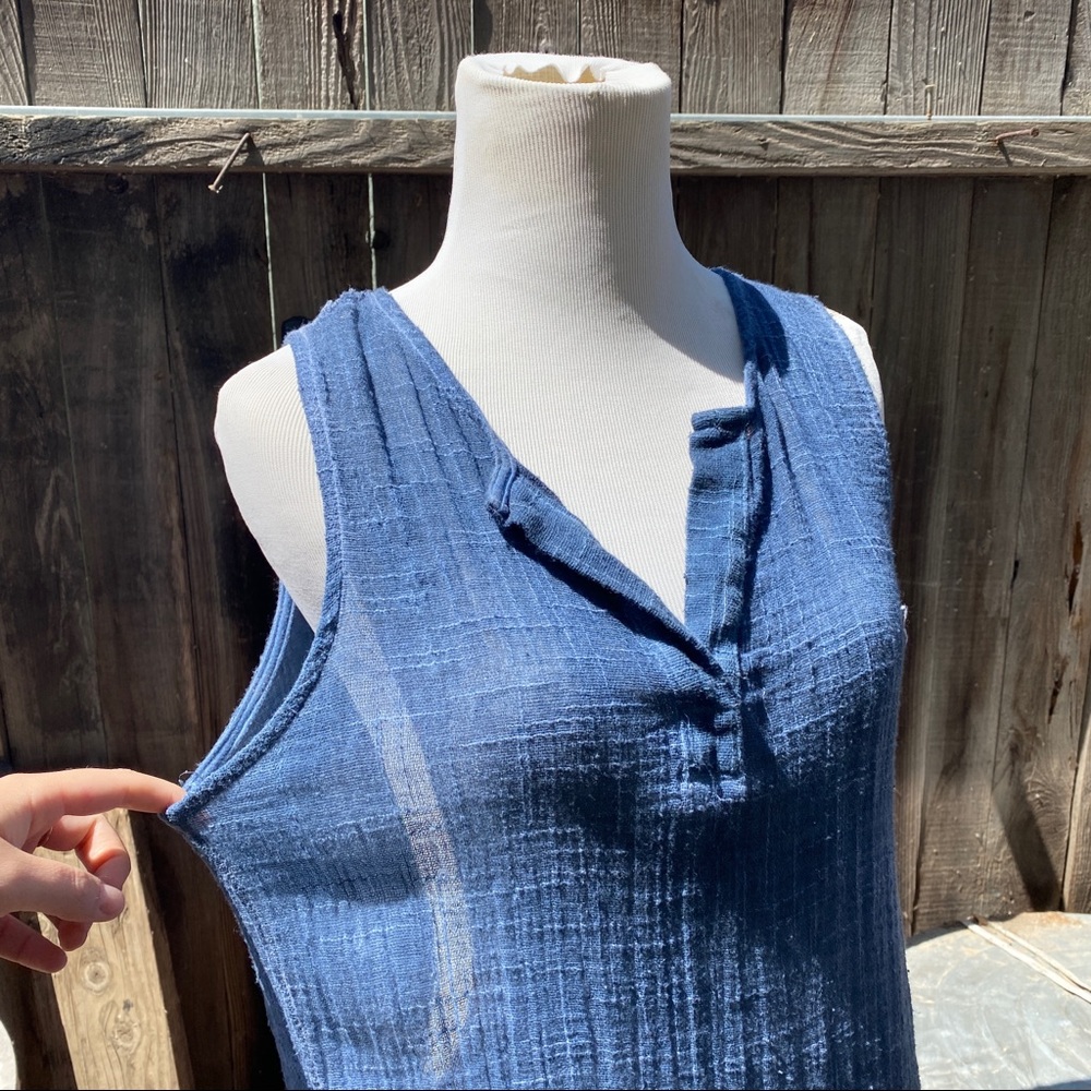 Anthropologie Tina Joe Cotton Tank Top Sheer